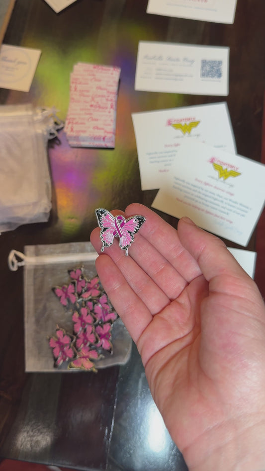 Breast Cancer Butterfly Pins